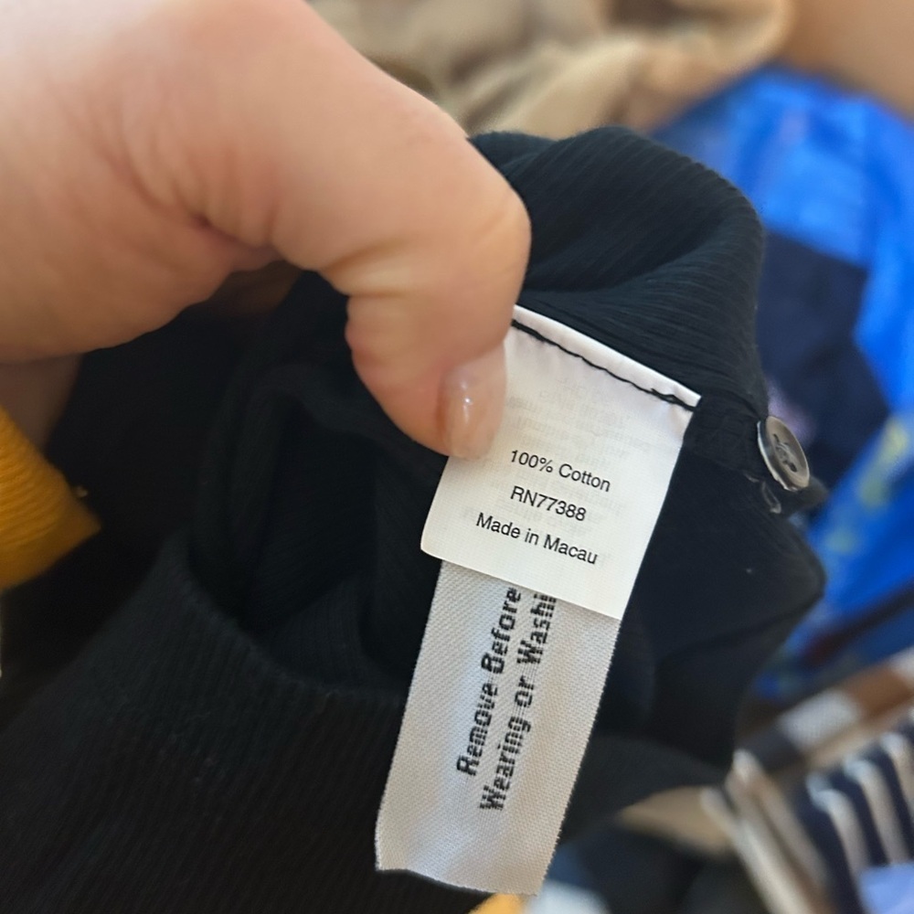 NWT J.Crew Black Ribbed Ruffle Henley Tank - Picture 4 of 5